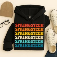 Springsteen Vintage Groovy Retro Party Everyday Casual Hoodie