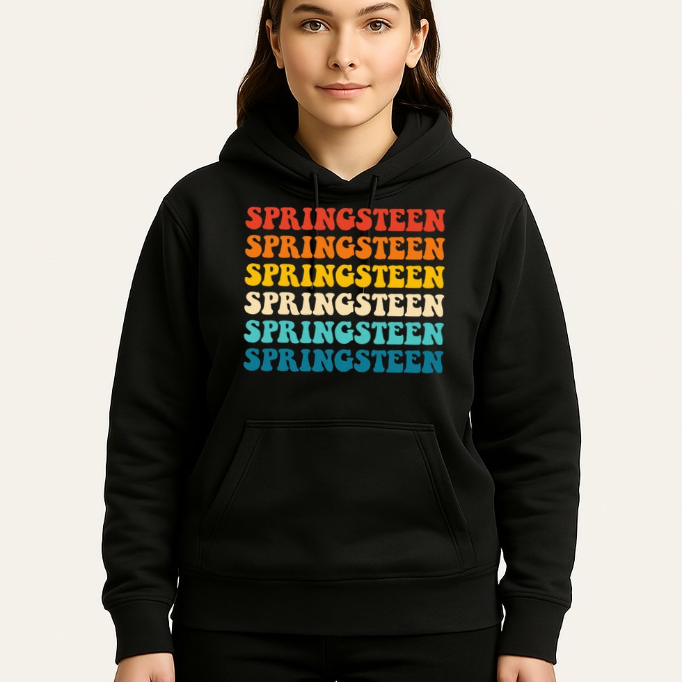 Springsteen Vintage Groovy Retro Party Everyday Casual Hoodie