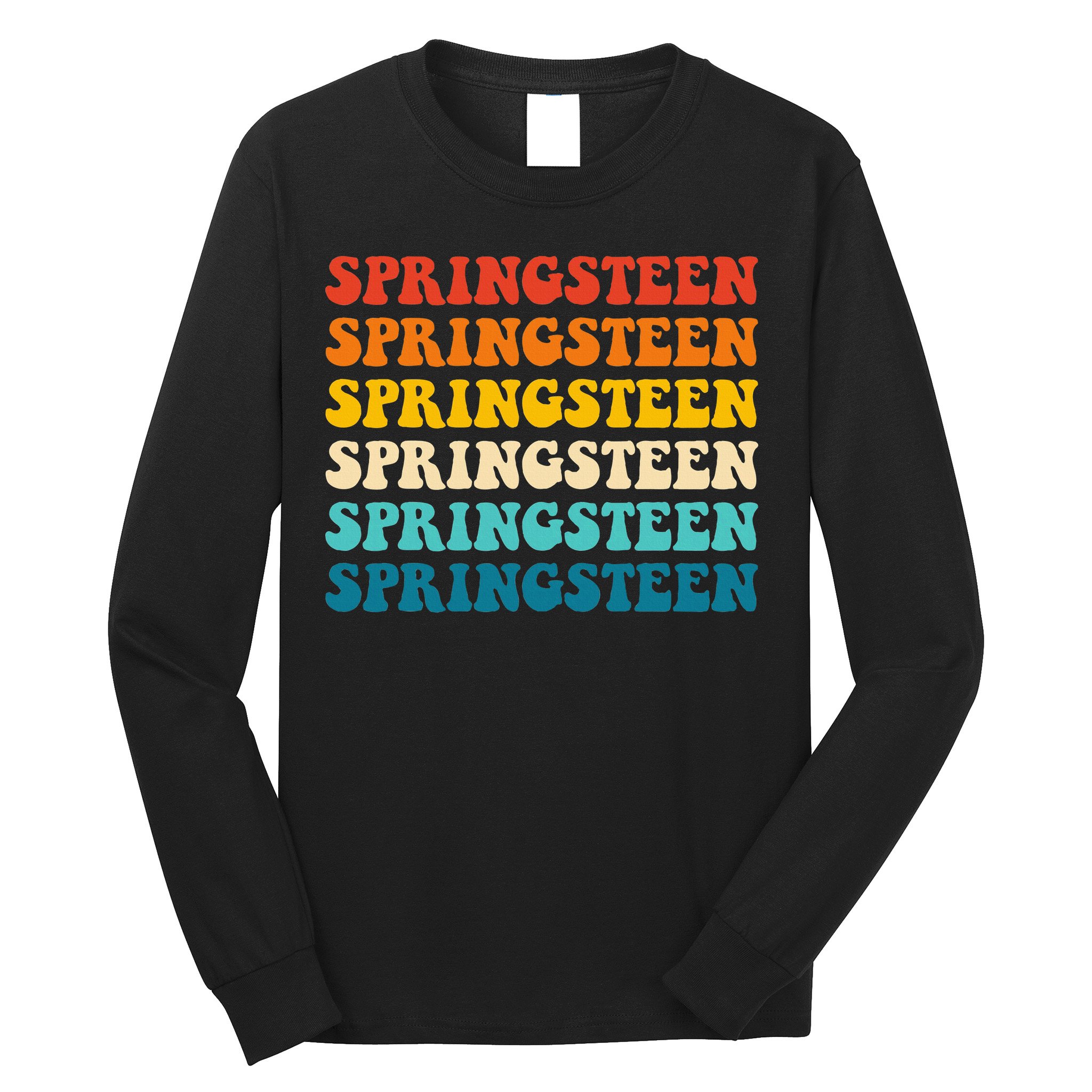 Springsteen Vintage Groovy Retro Party Everyday Casual Long Sleeve Shirt