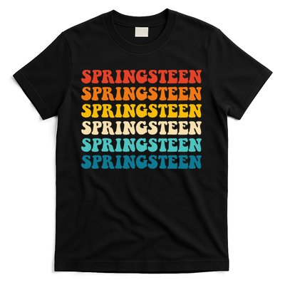 Springsteen Vintage Groovy Retro Party Everyday Casual T-Shirt