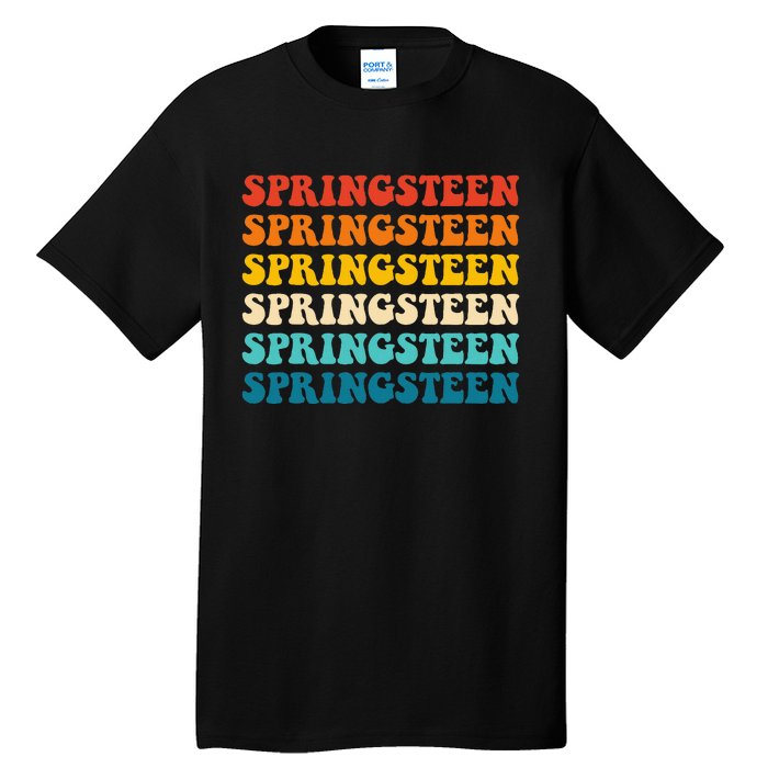 Springsteen Vintage Groovy Retro Party Everyday Casual Tall T-Shirt