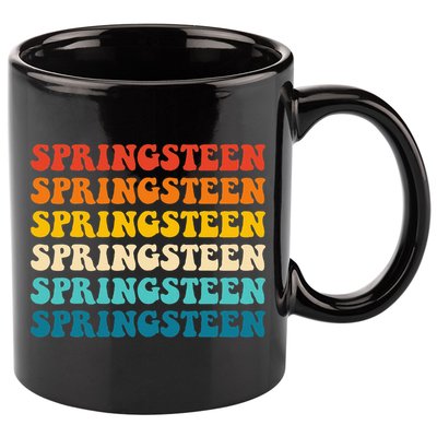 Springsteen Vintage Groovy Retro Party Everyday Casual 11oz C Handle Ceramic Mug