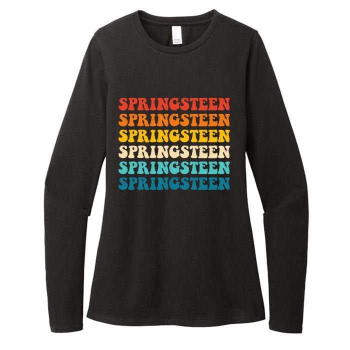 Springsteen Vintage Groovy Retro Party Everyday Casual Womens CVC Long Sleeve Shirt