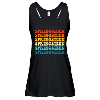 Springsteen Vintage Groovy Retro Party Everyday Casual Ladies Essential Flowy Tank