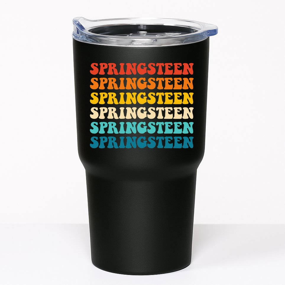 Springsteen Vintage Groovy Retro Party Everyday Casual Tumbler