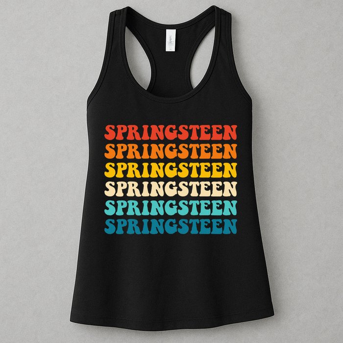 Springsteen Vintage Groovy Retro Party Everyday Casual Womens Tank Top