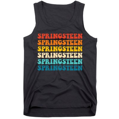 Springsteen Vintage Groovy Retro Party Everyday Casual Tank Top