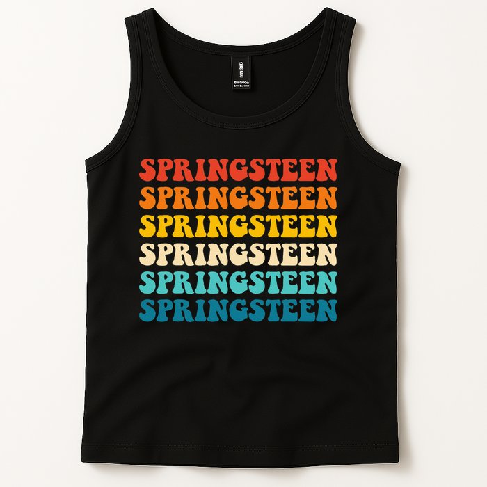 Springsteen Vintage Groovy Retro Party Everyday Casual Tank Top