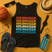 Springsteen Vintage Groovy Retro Party Everyday Casual Tank Top