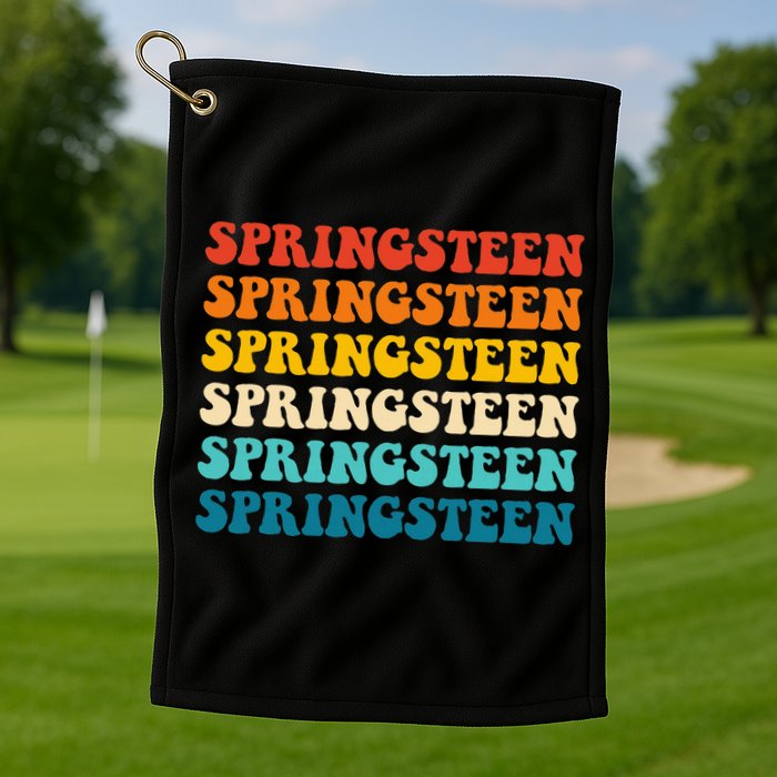 Springsteen Vintage Groovy Retro Party Everyday Casual Golf Towel