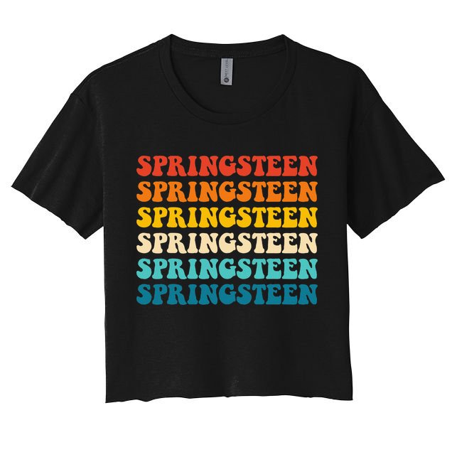 Springsteen Vintage Groovy Retro Party Everyday Casual Crop Top