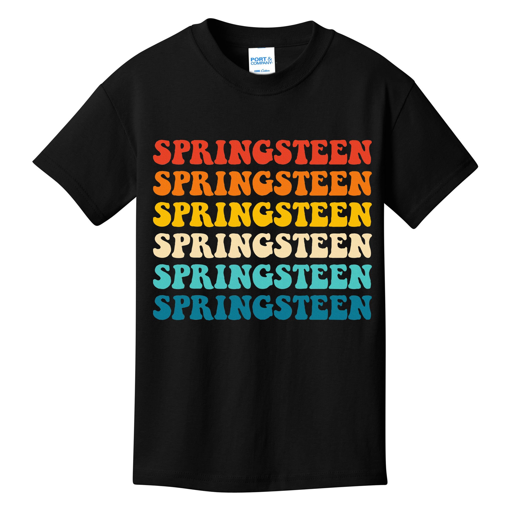 Springsteen Vintage Groovy Retro Party Everyday Casual Kids T-Shirt