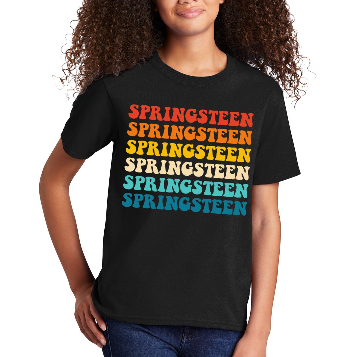 Springsteen Vintage Groovy Retro Party Everyday Casual Kids T-Shirt