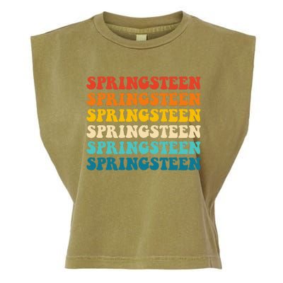 Springsteen Vintage Groovy Retro Party Everyday Casual Garment-Dyed Women's Muscle Tee