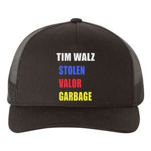 Stolen Valor Garbage Tim Walz Yupoong Adult 5-Panel Trucker Hat