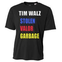 Stolen Valor Garbage Tim Walz Cooling Performance Crew T-Shirt