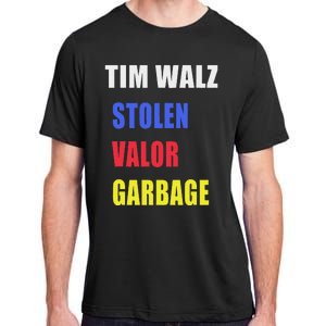 Stolen Valor Garbage Tim Walz Adult ChromaSoft Performance T-Shirt