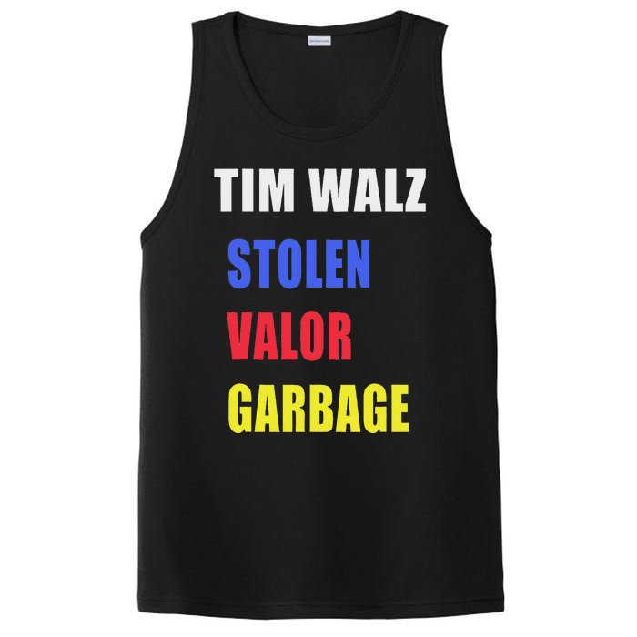 Stolen Valor Garbage Tim Walz PosiCharge Competitor Tank