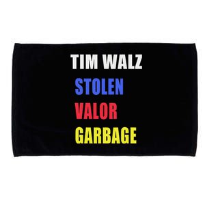 Stolen Valor Garbage Tim Walz Microfiber Hand Towel