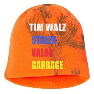 Stolen Valor Garbage Tim Walz Kati - Camo Knit Beanie