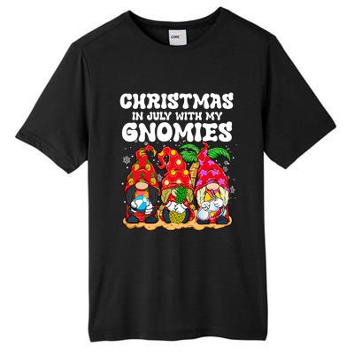 Summer Vacation Gnomes Lover Funny Christmas In July Tall Fusion ChromaSoft Performance T-Shirt