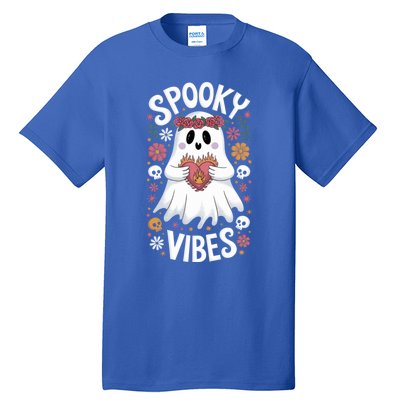 Spooky Vibes Ghost Retro Meaningful Gift Tall T-Shirt