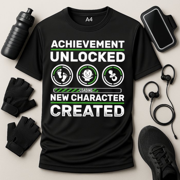 Schwangerschaft Verknden Geschenk Zocker New Character Created Pregnancy Announcement Dad Gamer  Cooling Performance Crew T-Shirt