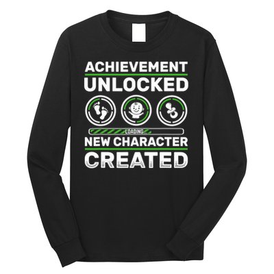 Schwangerschaft Verknden Geschenk Zocker New Character Created Pregnancy Announcement Dad Gamer  Long Sleeve Shirt