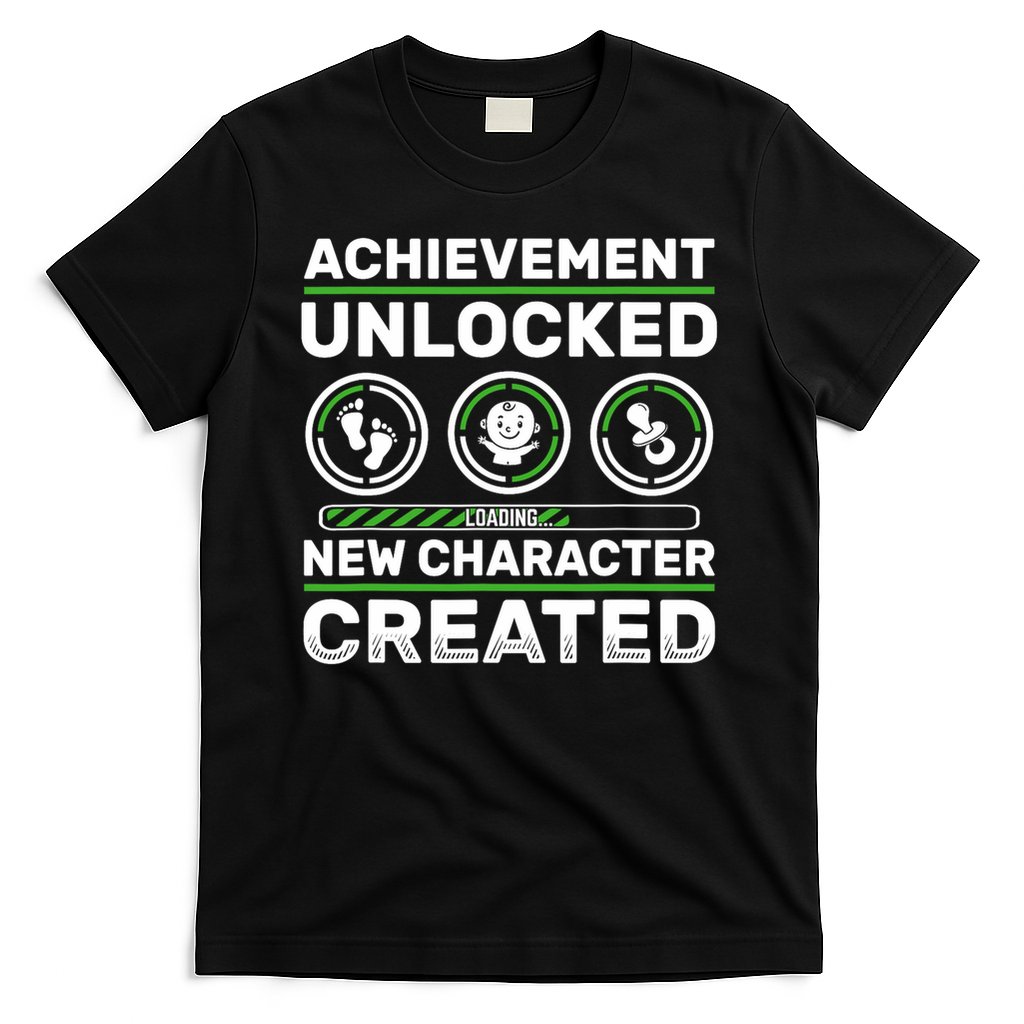 Schwangerschaft Verknden Geschenk Zocker New Character Created Pregnancy Announcement Dad Gamer  T-Shirt