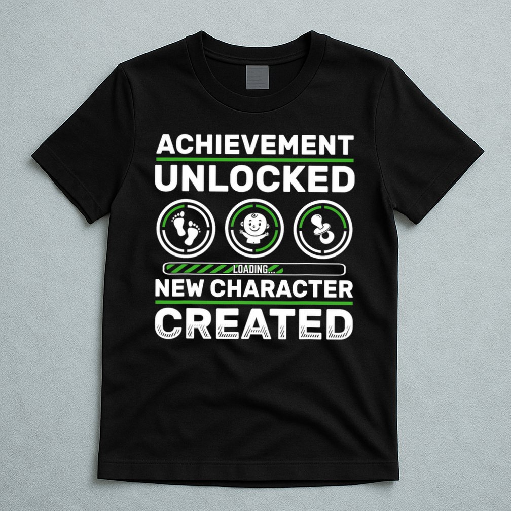 Schwangerschaft Verknden Geschenk Zocker New Character Created Pregnancy Announcement Dad Gamer  T-Shirt