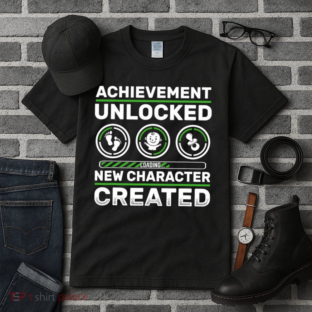 Schwangerschaft Verknden Geschenk Zocker New Character Created Pregnancy Announcement Dad Gamer  Tall T-Shirt