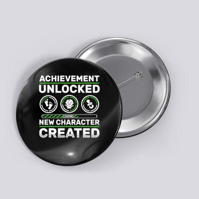 Schwangerschaft Verknden Geschenk Zocker New Character Created Pregnancy Announcement Dad Gamer  Button