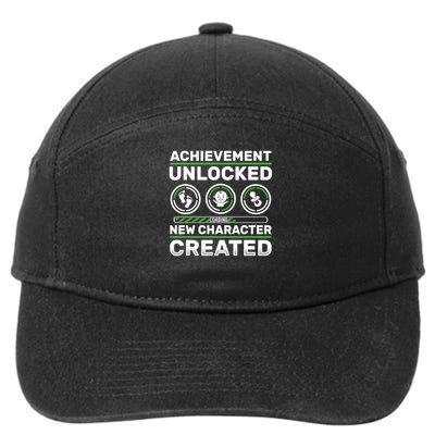 Schwangerschaft Verknden Geschenk Zocker New Character Created Pregnancy Announcement Dad Gamer  7-Panel Snapback Hat