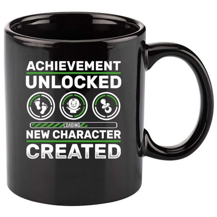 Schwangerschaft Verknden Geschenk Zocker New Character Created Pregnancy Announcement Dad Gamer  11oz C Handle Ceramic Mug