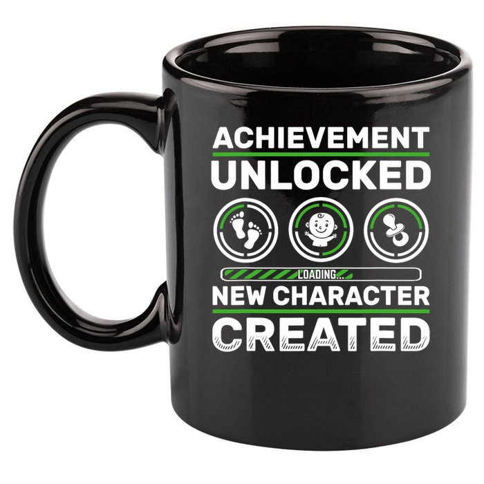 Schwangerschaft Verknden Geschenk Zocker New Character Created Pregnancy Announcement Dad Gamer  11oz C Handle Ceramic Mug