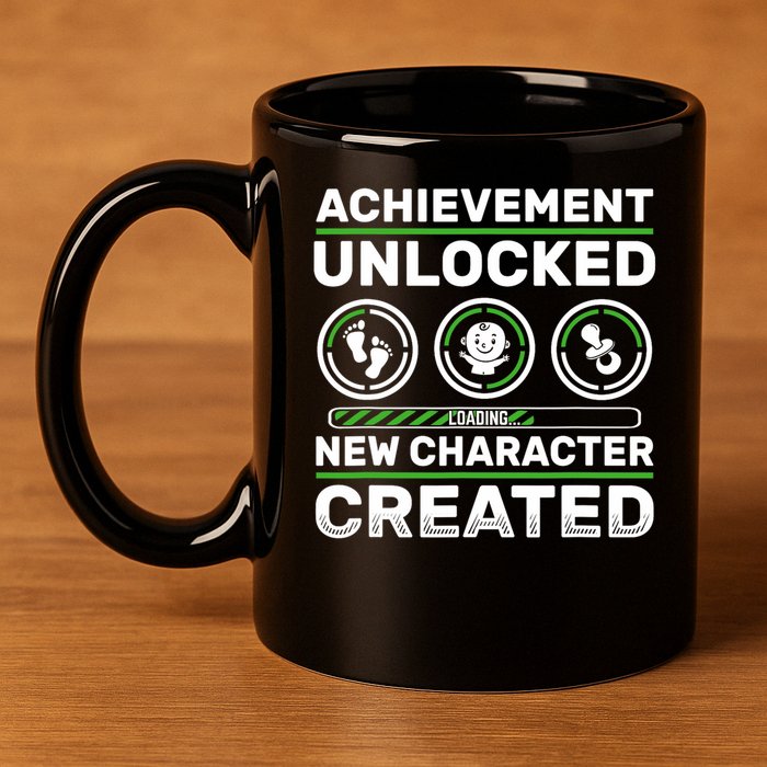 Schwangerschaft Verknden Geschenk Zocker New Character Created Pregnancy Announcement Dad Gamer  11oz C Handle Ceramic Mug