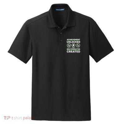 Schwangerschaft Verknden Geschenk Zocker New Character Created Pregnancy Announcement Dad Gamer  Dry Zone Grid Polo