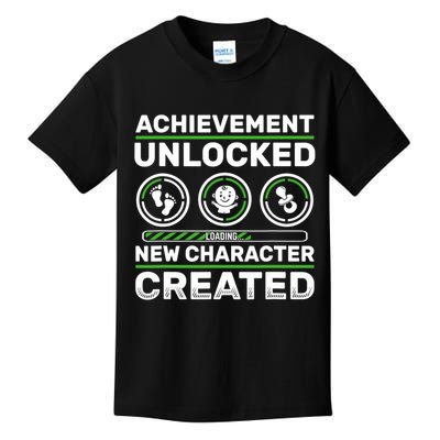 Schwangerschaft Verknden Geschenk Zocker New Character Created Pregnancy Announcement Dad Gamer  Kids T-Shirt