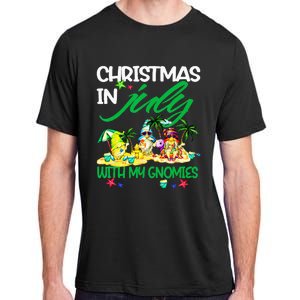 Summer Vacation Gnomes Christmas In July With My Gnomies Adult ChromaSoft Performance T-Shirt