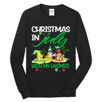 Summer Vacation Gnomes Christmas In July With My Gnomies Tall Long Sleeve T-Shirt