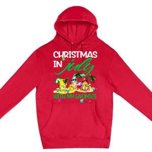 Summer Vacation Gnomes Christmas In July With My Gnomies Premium Pullover Hoodie