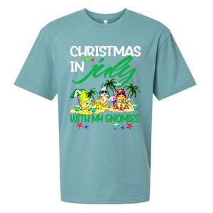 Summer Vacation Gnomes Christmas In July With My Gnomies Sueded Cloud Jersey T-Shirt