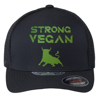 Strong Vegan Gift Idea Statet And Gift Flexfit Unipanel Trucker Cap