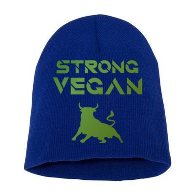 Strong Vegan Gift Idea Statet And Gift Short Acrylic Beanie