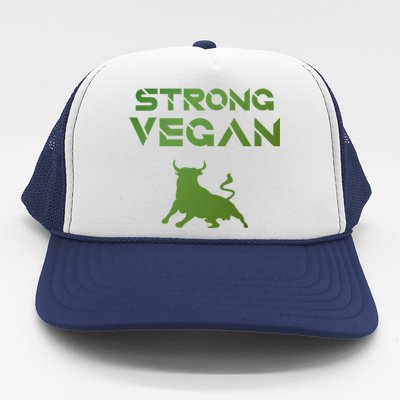 Strong Vegan Gift Idea Statet And Gift Trucker Hat