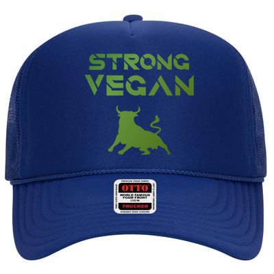 Strong Vegan Gift Idea Statet And Gift High Crown Mesh Back Trucker Hat