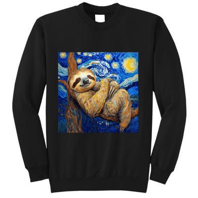 Sloth Van Gogh Style Starry Night Sweatshirt