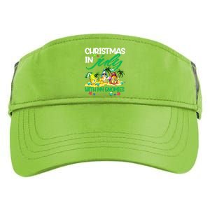 Summer Vacation Gnomes Christmas In July With My Gnomies Adult Drive Performance Visor