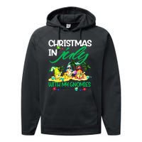 Summer Vacation Gnomes Christmas In July With My Gnomies Performance Fleece Hoodie