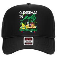 Summer Vacation Gnomes Christmas In July With My Gnomies High Crown Mesh Back Trucker Hat